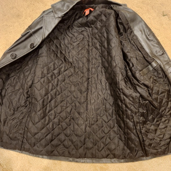 Italy Made Lightly Distressed Leather Jacket - Picture 5 of 9